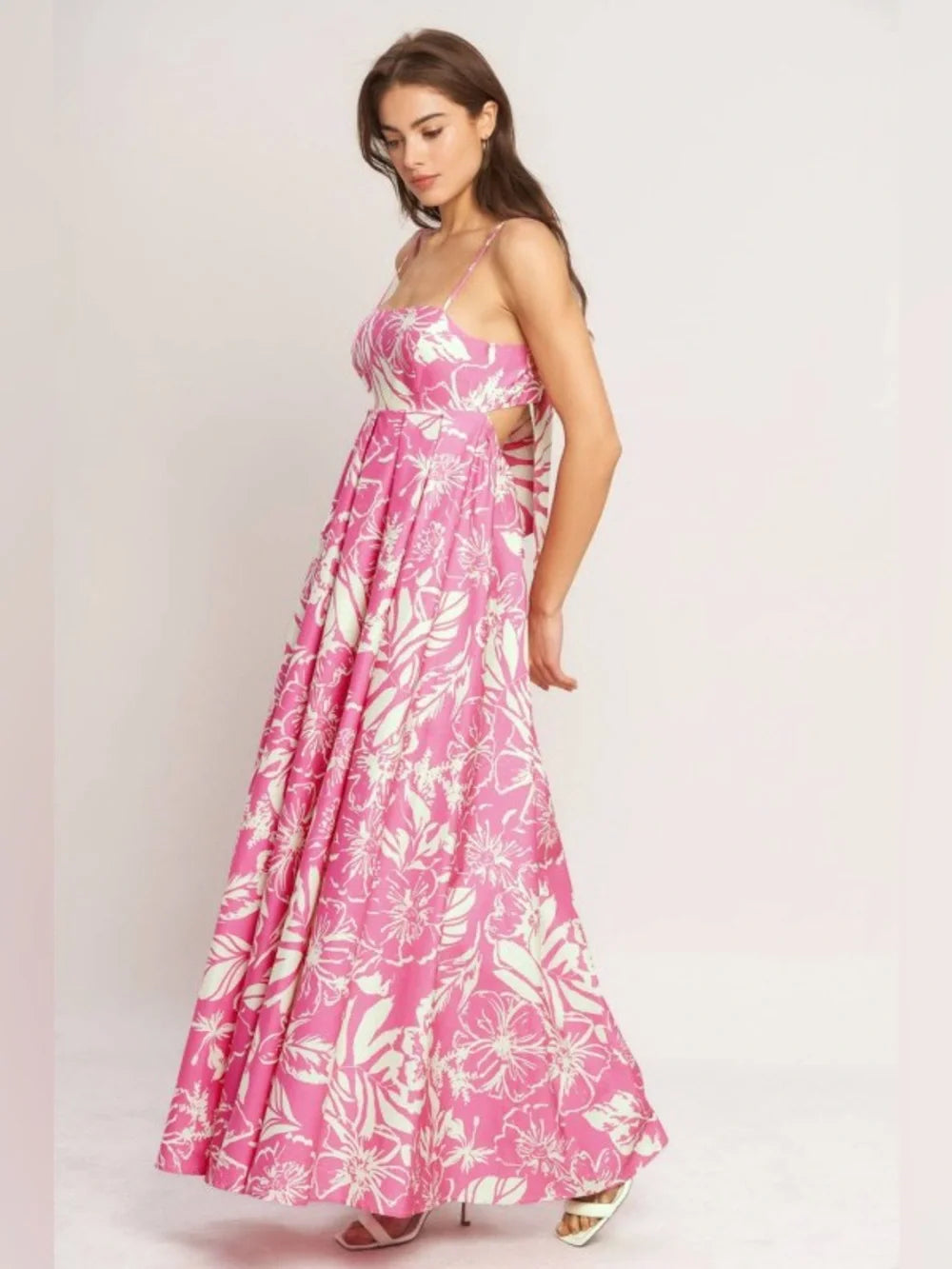 Summer Heat Floral Woven Maxi Dress