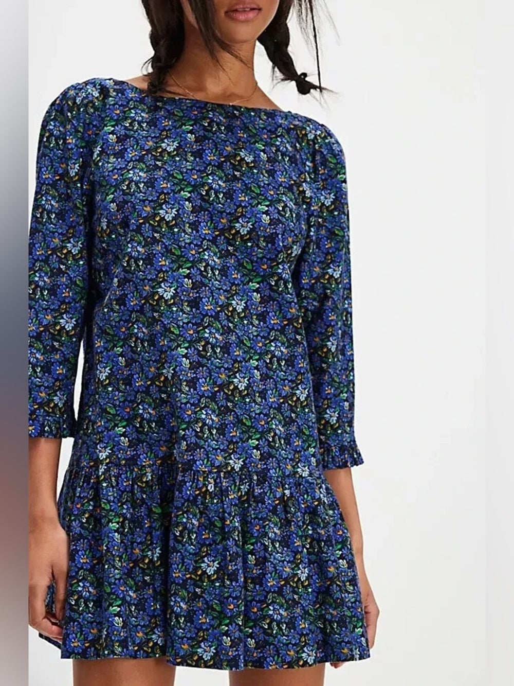Free People The Avenue Mini Dress Floral Cotton