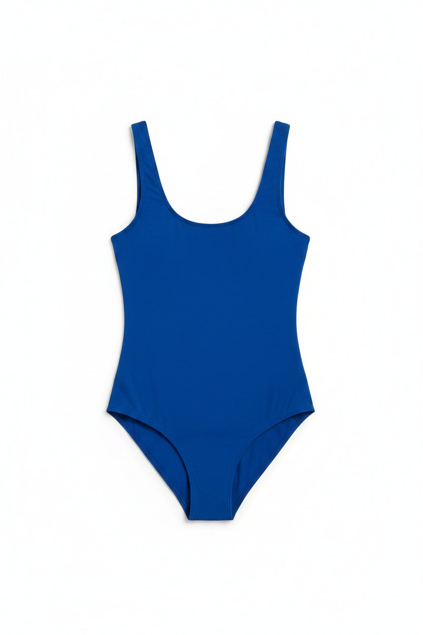 Scoop Neck Tank Bodysuit Cobalt Blue