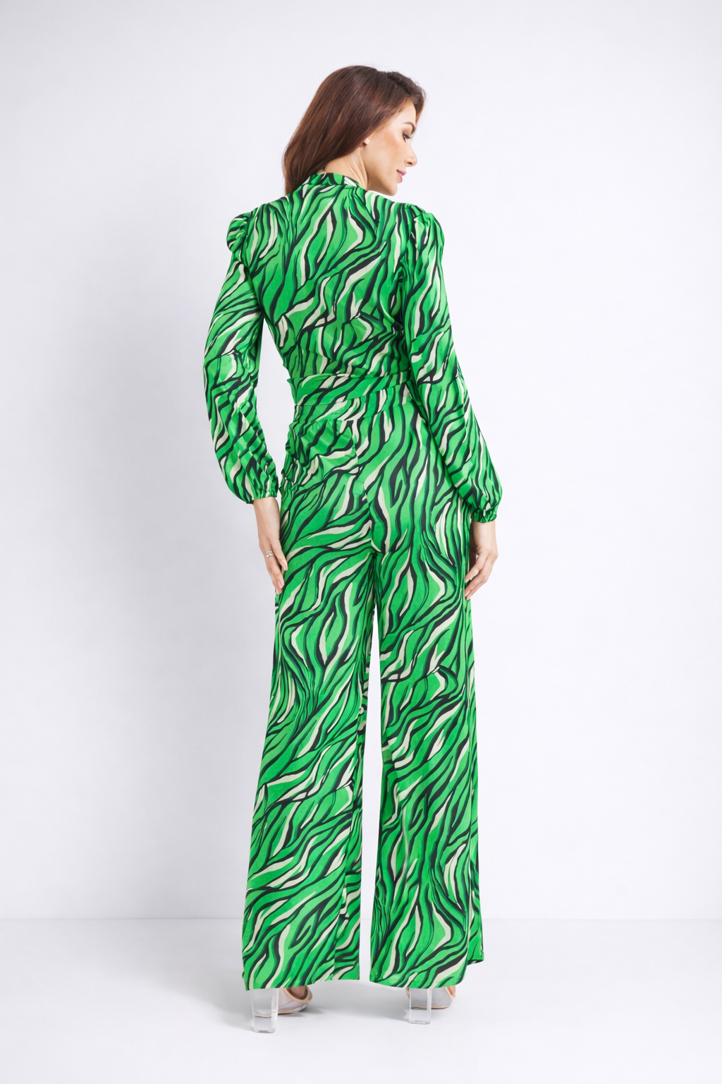 Eliii Matching Set | Women's Two-Piece Tie & Wide Leg Pants