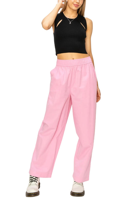 Wide Leg Poplin Pants (Copy)