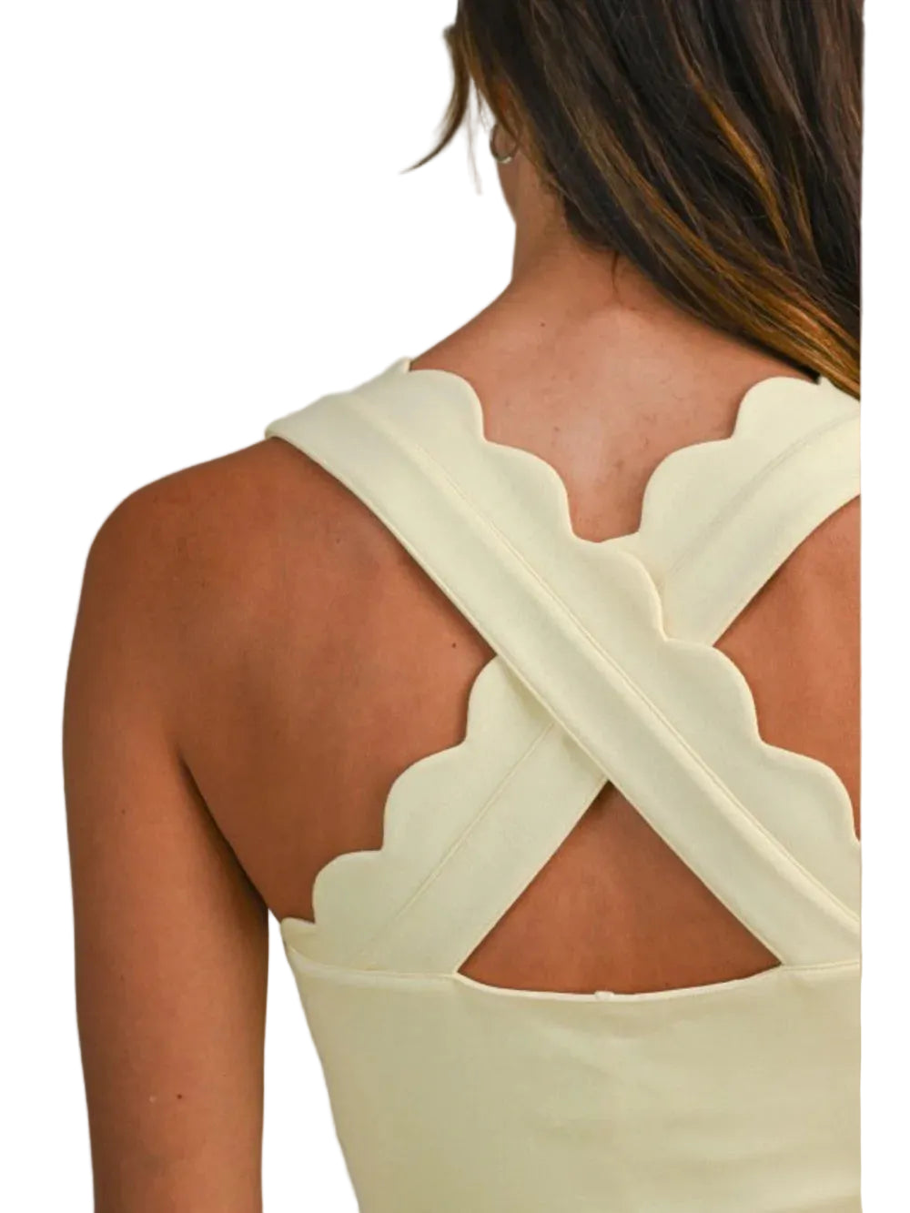 Scallop Edge Mini Dress - front view