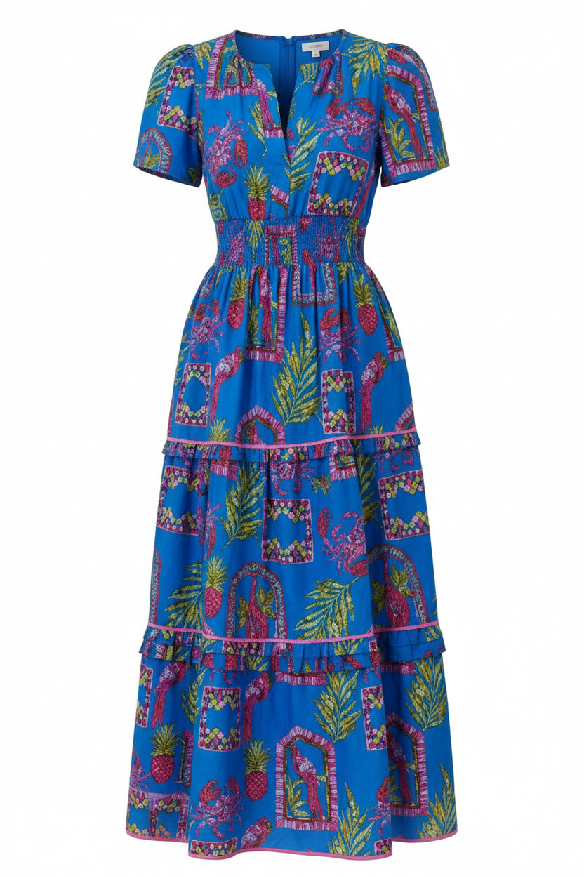 Bally Tropical Ernie Tiered Maxi Dress
