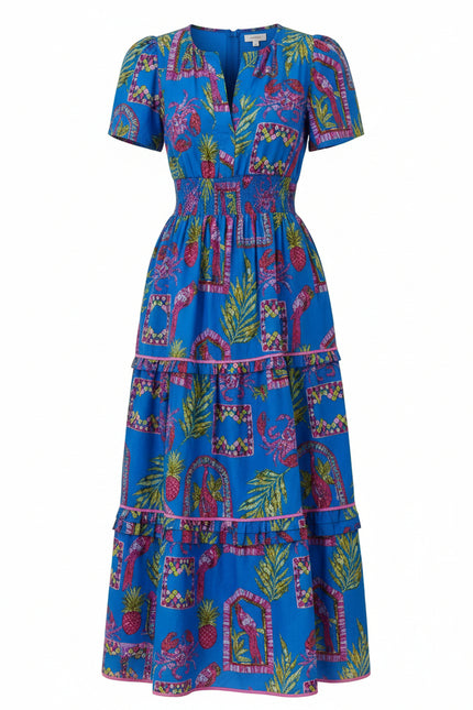 Bally Tropical Ernie Tiered Maxi Dress