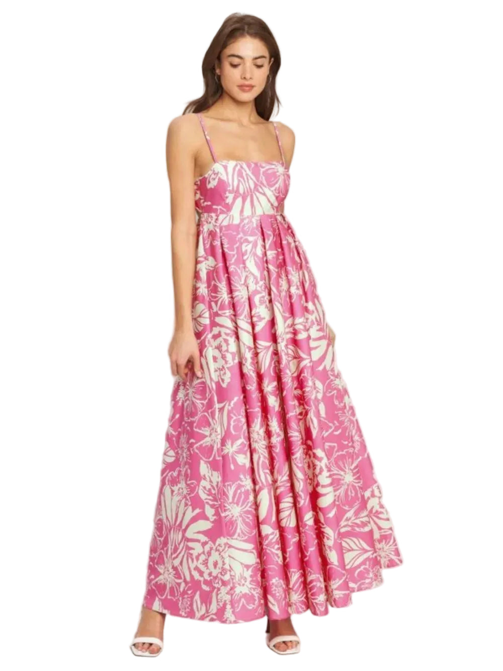 Summer Heat Floral Woven Maxi Dress