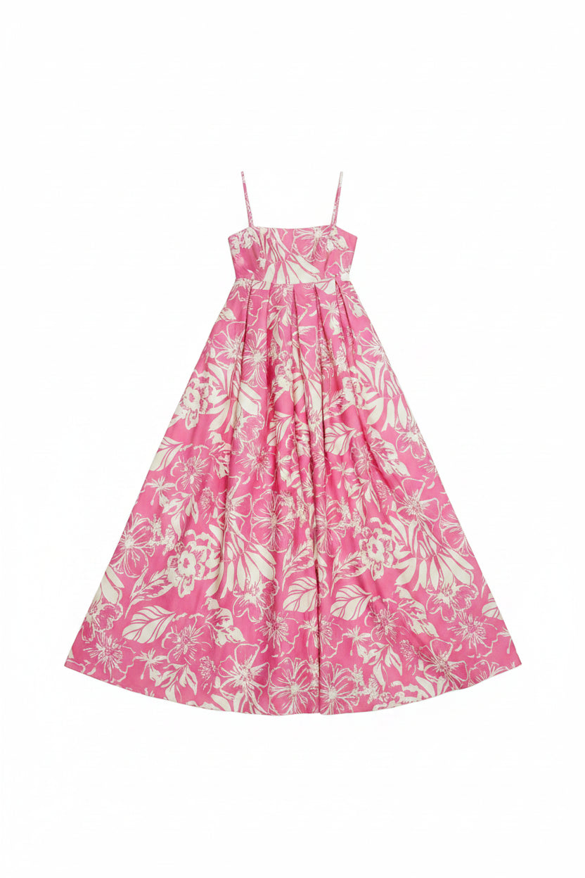 Summer Heat Floral Woven Maxi Dress