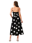 Black & White Polka Dot Midi Dress