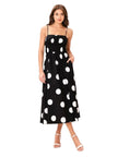 Black & White Polka Dot Midi Dress