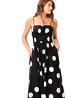 Black & White Polka Dot Midi Dress