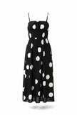 Black & White Polka Dot Midi Dress