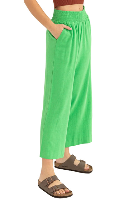 Linen High Waist Wide Leg Trousers